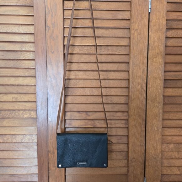 Dana Buchman Small Saddle Bag Crossbody Black & Brown - Picture 2 of 8